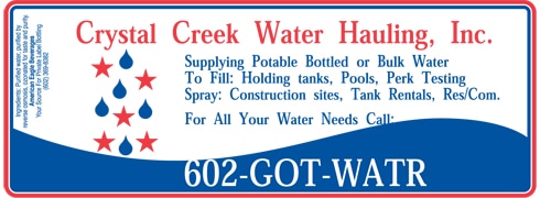 Custom water bottle label example