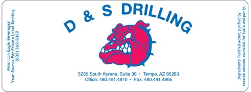 Custom water bottle label example