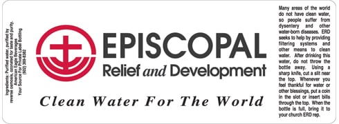 Custom water bottle label example