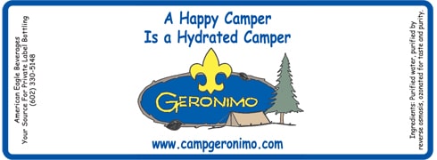 Custom water bottle label example