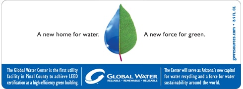 Custom water bottle label example