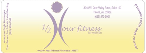 Custom water bottle label example