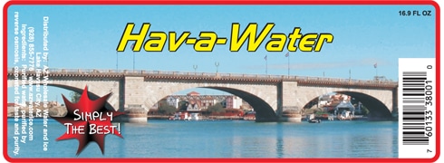 Custom water bottle label example