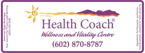 Custom water bottle label example