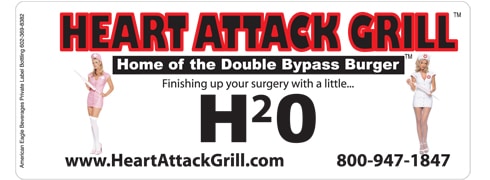 Custom water bottle label example