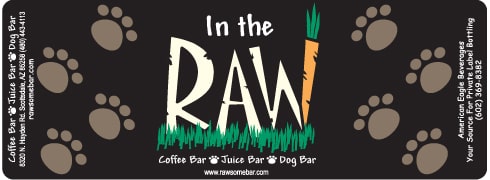 Custom water bottle label example