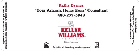 Custom water bottle label example
