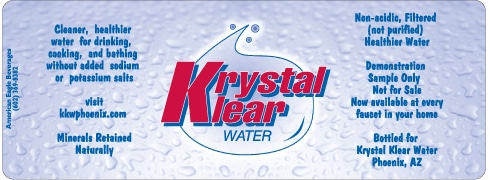 Custom water bottle label example