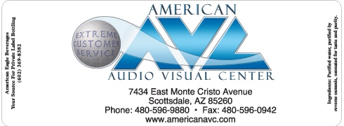 Custom water bottle label example