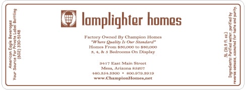 Custom water bottle label example