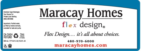 Custom water bottle label example
