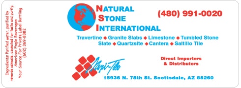 Custom water bottle label example