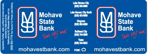 Custom water bottle label example