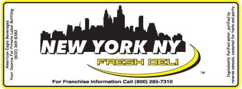 Custom water bottle label example