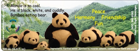 Custom water bottle label example
