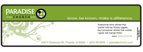 Custom water bottle label example