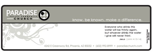 Custom water bottle label example