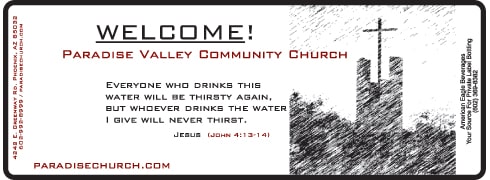Custom water bottle label example