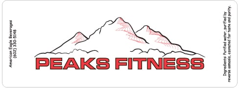 Custom water bottle label example