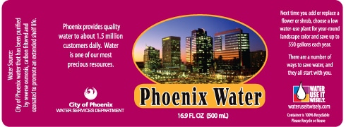 Custom water bottle label example