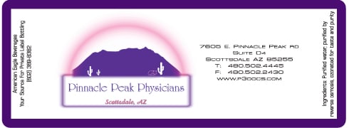 Custom water bottle label example