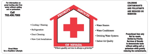 Custom water bottle label example