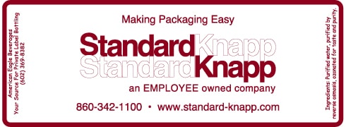 Custom water bottle label example