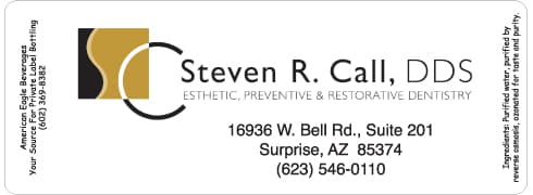 Custom water bottle label example