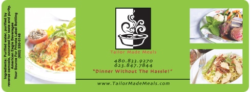 Custom water bottle label example