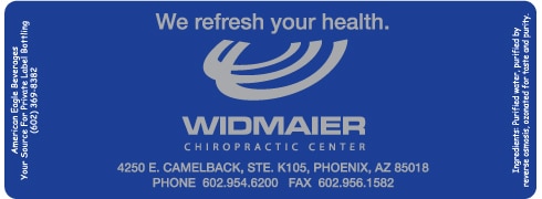 Custom water bottle label example