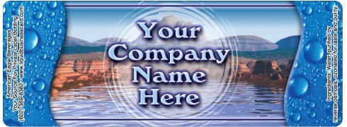 Custom water bottle label example
