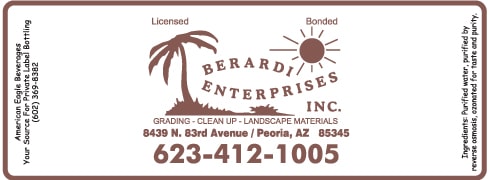 Custom water bottle label example