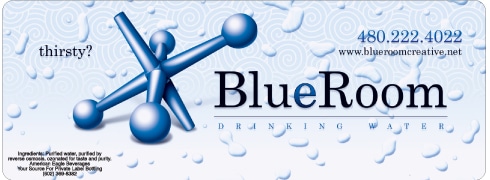 Custom water bottle label example