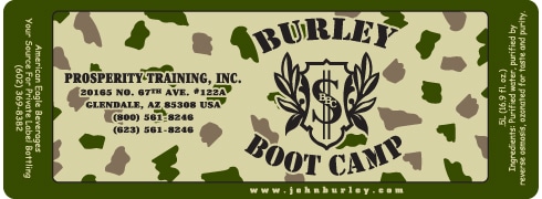 Custom water bottle label example