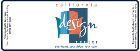 Custom water bottle label example