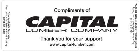 Custom water bottle label example