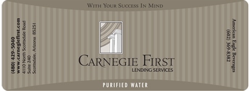 Custom water bottle label example