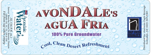 Custom water bottle label example