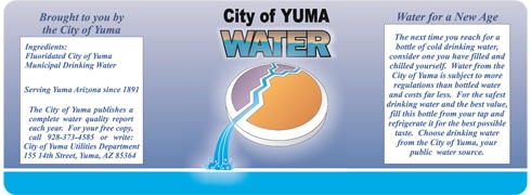 Custom water bottle label example